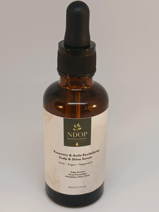 Rosemary and Amla Revitalising Scalp & Shine Serum - Ndop Botanical Hair Oil