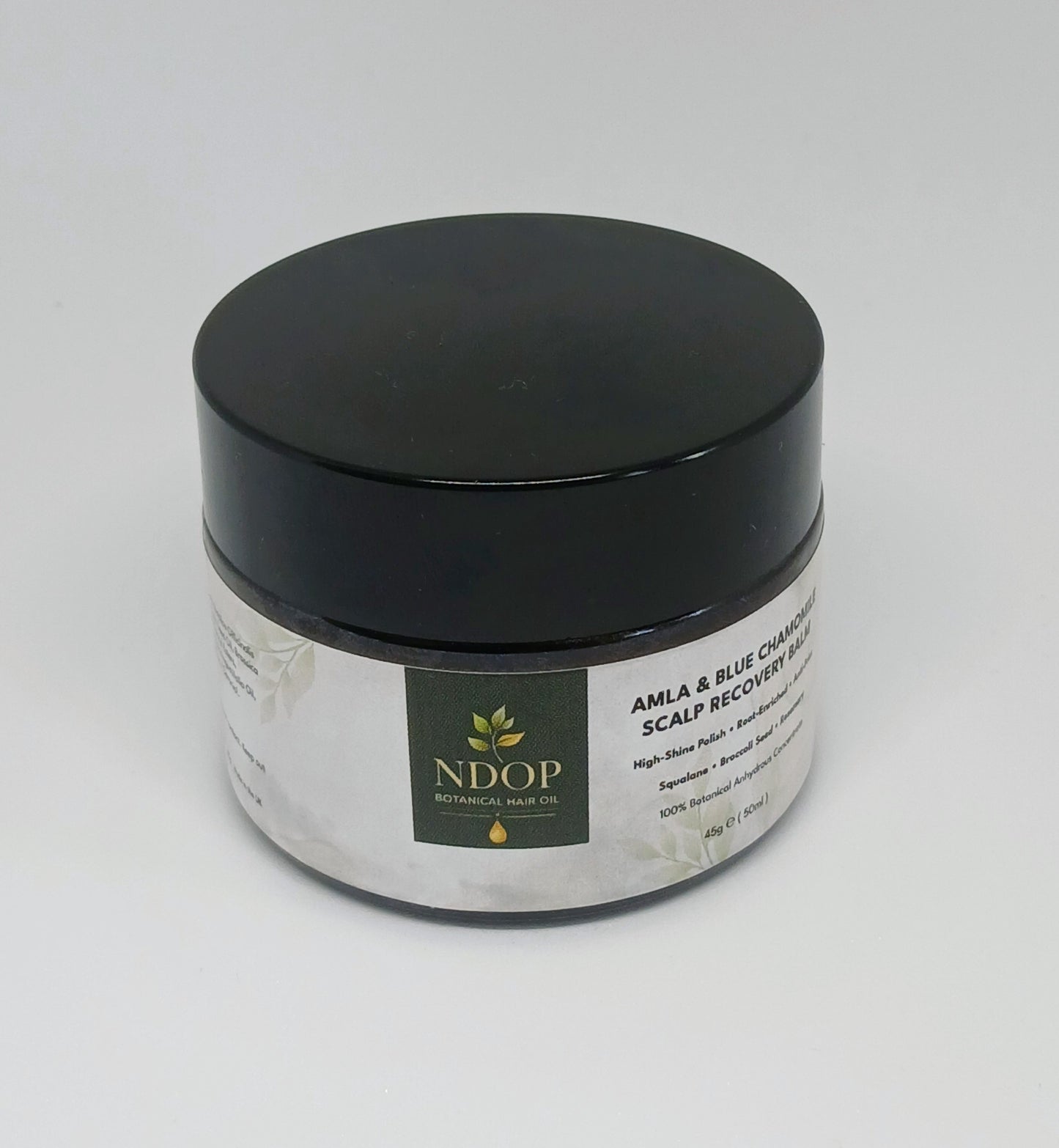 Amla and Blue Chamomile Scalp Recovery Balm by Ndop Botanical for natural hair growth and itchy scalp treatment.