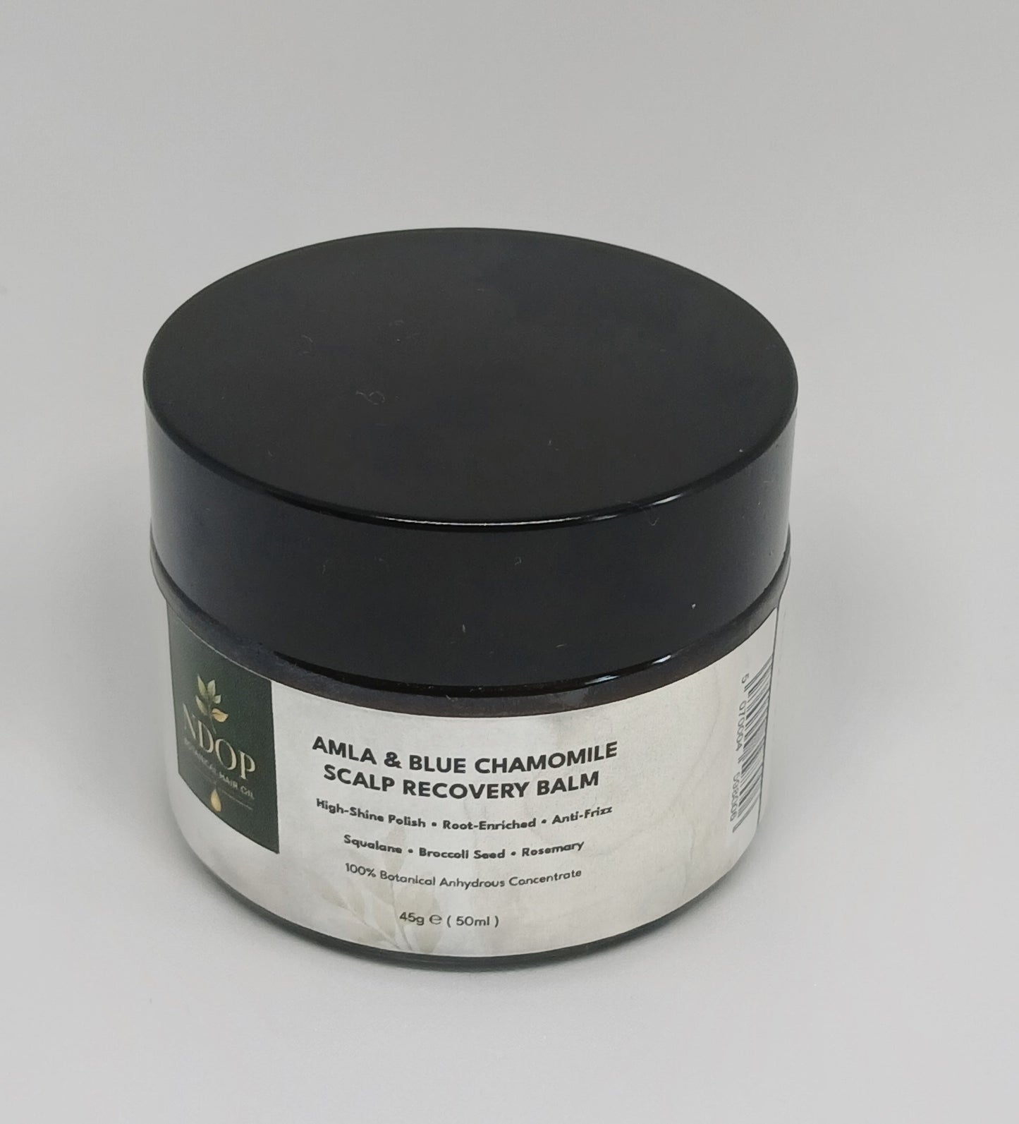 Amla and Blue Chamomile Scalp Recovery Balm by Ndop Botanical for natural hair growth and itchy scalp treatment.