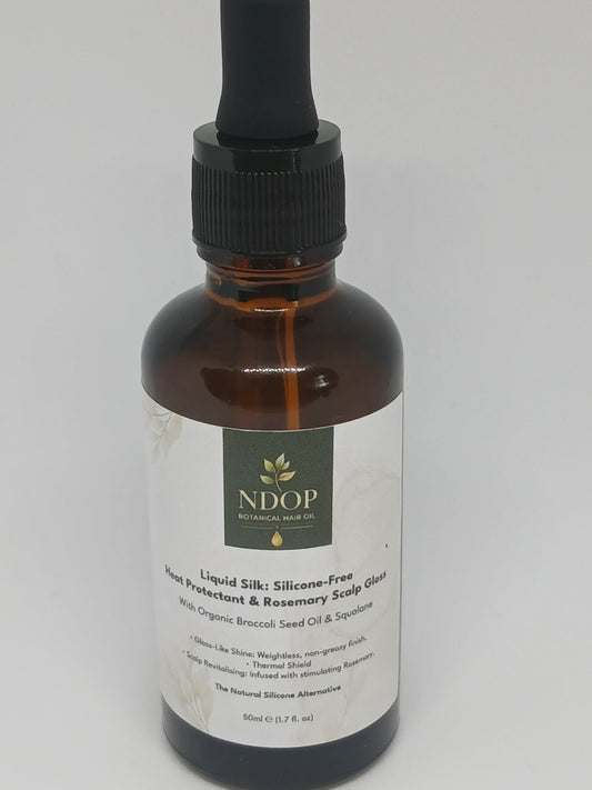 Bottle of NDOP liquid silk heat protectant